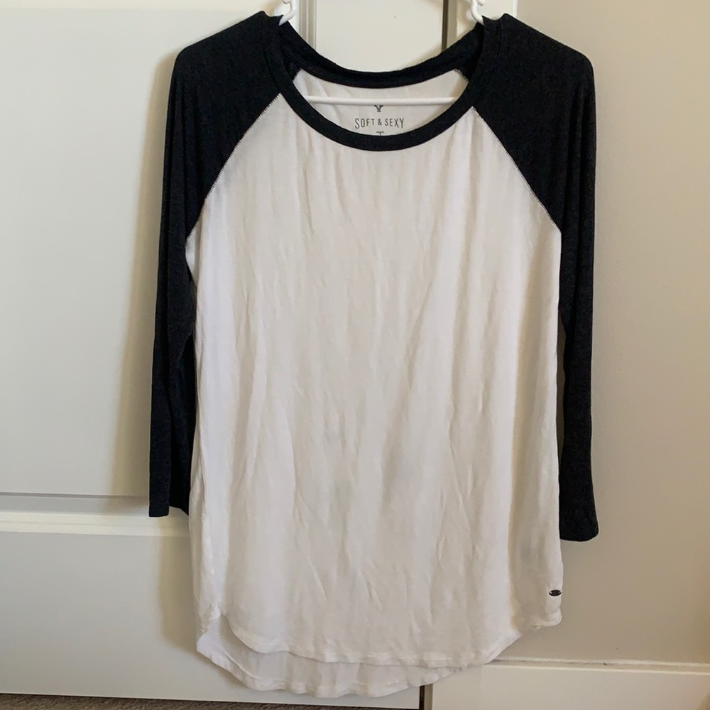 american eagle long sleeve baseball tee